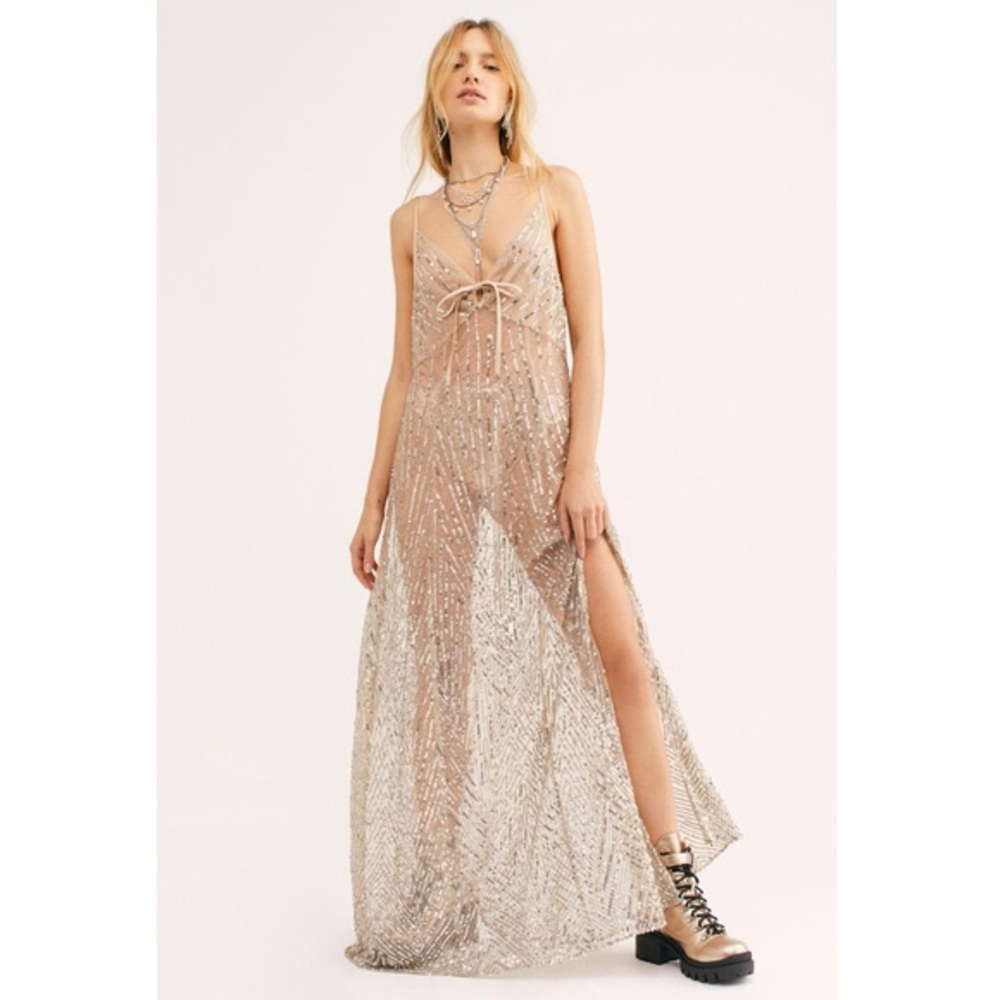 Free people sparkly slip dress